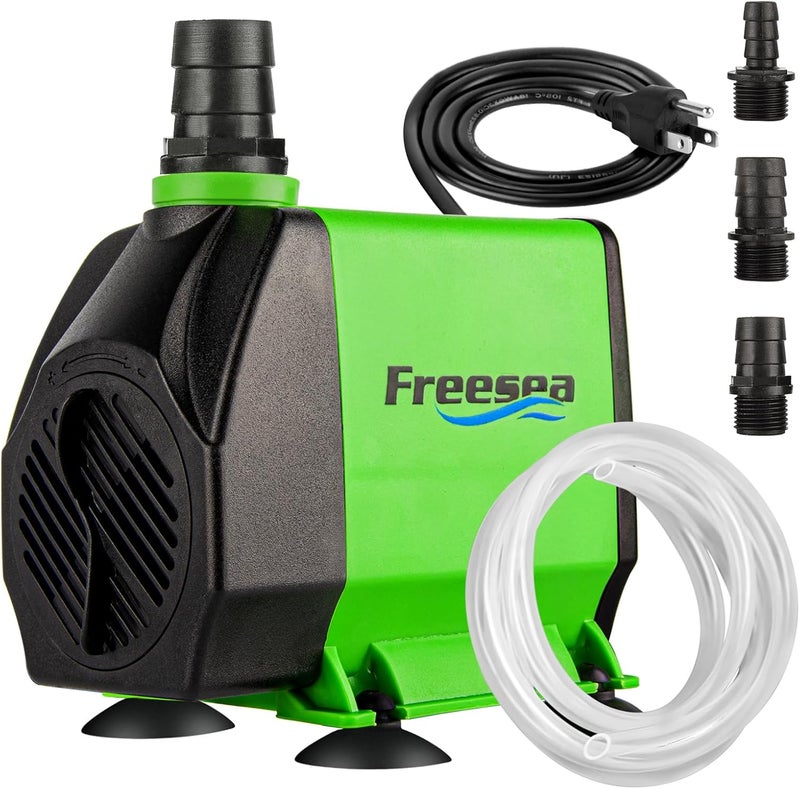 FREESEA Pond Submersible Water Pump: 1050GPH 100W Adjustable Ultra Quiet Fountain Pump with 6.5ft Tubing for Aquarium Fish Tank | Outdoor | Small Pond | Waterfall | Hydroponics - Image 1